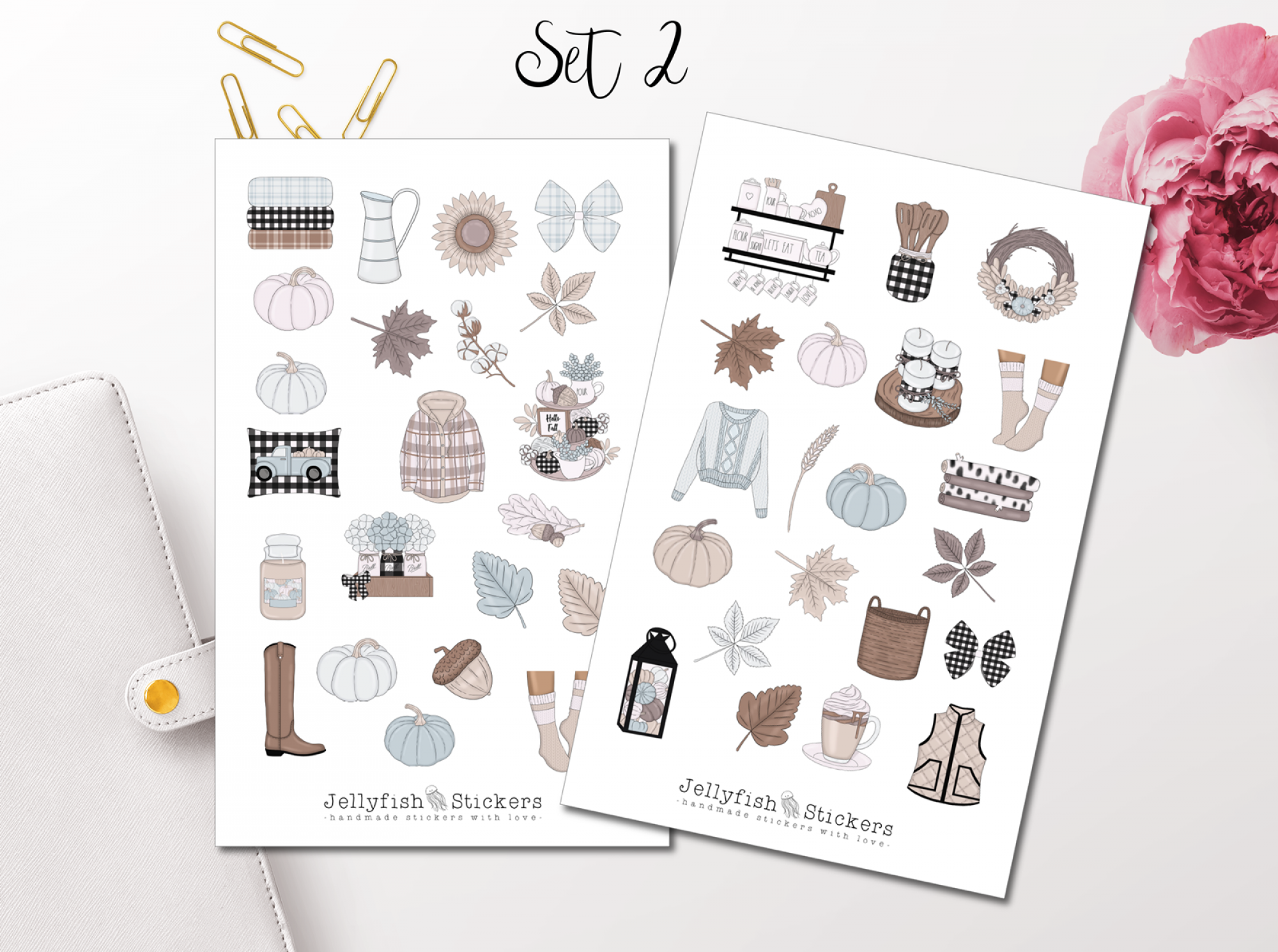 Mädchen Herbst Sticker Set